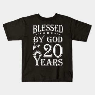 Blessed By God For 20 Years Christian Kids T-Shirt